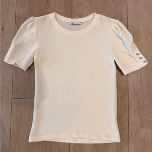 Zara Button on the Sleeve Top